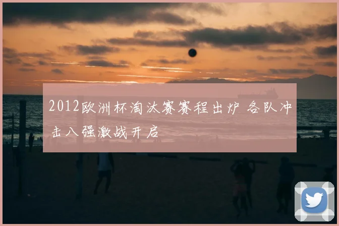 2012欧洲杯淘汰赛赛程出炉 各队冲击八强激战开启