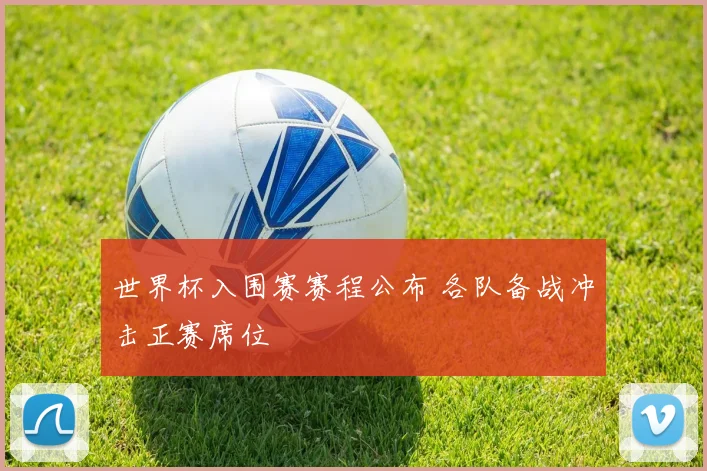 世界杯入围赛赛程公布 各队备战冲击正赛席位